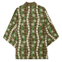 Pikake Maile Tiare Lei Kimono Natural Lauhala Pattern