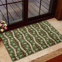 Pikake Maile Tiare Lei Rubber Doormat Natural Lauhala Pattern