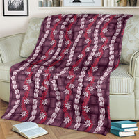 Pikake Maile Tiare Lei Blanket Akala Lauhala Pattern