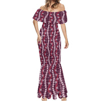 Pikake Maile Tiare Lei Mermaid Dress Akala Lauhala Pattern