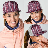 Pikake Maile Tiare Lei Mesh Trucker Cap Akala Lauhala Pattern