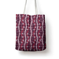 Pikake Maile Tiare Lei Tote Bag Akala Lauhala Pattern