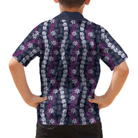 Pikake Maile Tiare Lei Kid Hawaiian Shirt Poni Lauhala Pattern LT01 - Polynesian Pride