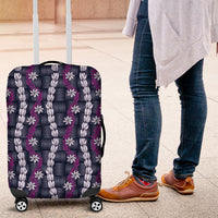 Pikake Maile Tiare Lei Luggage Cover Poni Lauhala Pattern