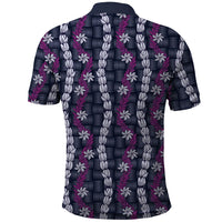 Pikake Maile Tiare Lei Polo Shirt Poni Lauhala Pattern
