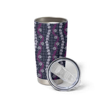 Pikake Maile Tiare Lei Tumbler Cup Poni Lauhala Pattern