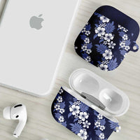 Hawaiian Hibiscus Tribal Floral Blue AirPods Case Polynesian Tapa Pattern LT01 - Polynesian Pride