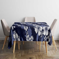 Hawaiian Hibiscus Tribal Floral Blue Tablecloth Polynesian Tapa Pattern LT01 - Polynesian Pride