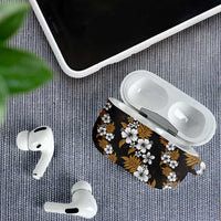 Hawaiian Hibiscus Tribal Floral Brown AirPods Case Polynesian Tapa Pattern LT01 - Polynesian Pride