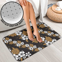 Hawaiian Hibiscus Tribal Floral Brown Bathroom Set Polynesian Tapa Pattern - Polynesian Pride