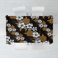 Hawaiian Hibiscus Tribal Floral Brown Tablecloth Polynesian Tapa Pattern - Polynesian Pride