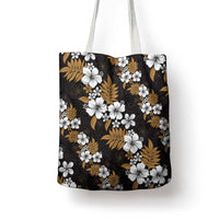 Hawaiian Hibiscus Tribal Floral Brown Tote Bag Polynesian Tapa Pattern - Polynesian Pride