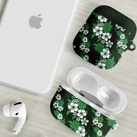 Hawaiian Hibiscus Tribal Floral Green AirPods Case Polynesian Tapa Pattern - Polynesian Pride