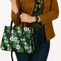 Hawaiian Hibiscus Tribal Floral Green Leather Bag Polynesian Tapa Pattern - Polynesian Pride