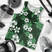 Hawaiian Hibiscus Tribal Floral Green Men Tank Top Polynesian Tapa Pattern LT01 - Polynesian Pride