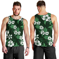 Hawaiian Hibiscus Tribal Floral Green Men Tank Top Polynesian Tapa Pattern LT01 - Polynesian Pride