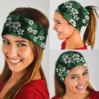 Hawaiian Hibiscus Tribal Floral Green Neck Gaiter Polynesian Tapa Pattern - Polynesian Pride