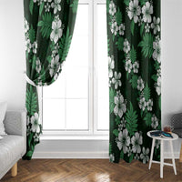 Hawaiian Hibiscus Tribal Floral Green Window Curtain Polynesian Tapa Pattern LT01 - Polynesian Pride