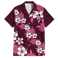 Hawaiian Hibiscus Tribal Floral Pink Hawaiian Shirt Polynesian Tapa Pattern - Polynesian Pride