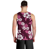 Hawaiian Hibiscus Tribal Floral Pink Men Tank Top Polynesian Tapa Pattern LT01 - Polynesian Pride