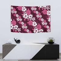Hawaiian Hibiscus Tribal Floral Pink Tapestry Polynesian Tapa Pattern - Polynesian Pride