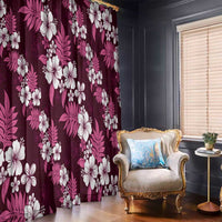 Hawaiian Hibiscus Tribal Floral Pink Window Curtain Polynesian Tapa Pattern LT01 - Polynesian Pride