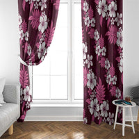 Hawaiian Hibiscus Tribal Floral Pink Window Curtain Polynesian Tapa Pattern LT01 - Polynesian Pride