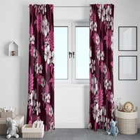 Hawaiian Hibiscus Tribal Floral Pink Window Curtain Polynesian Tapa Pattern LT01 - Polynesian Pride