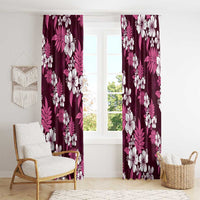 Hawaiian Hibiscus Tribal Floral Pink Window Curtain Polynesian Tapa Pattern LT01 - Polynesian Pride