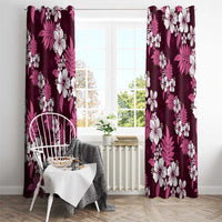 Hawaiian Hibiscus Tribal Floral Pink Window Curtain Polynesian Tapa Pattern LT01 - Polynesian Pride