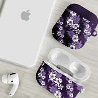 Hawaiian Hibiscus Tribal Floral Purple AirPods Case Polynesian Tapa Pattern LT01 - Polynesian Pride