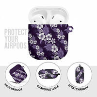 Hawaiian Hibiscus Tribal Floral Purple AirPods Case Polynesian Tapa Pattern LT01 - Polynesian Pride