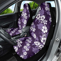 Hawaiian Hibiscus Tribal Floral Purple Car Seat Cover Polynesian Tapa Pattern - Polynesian Pride
