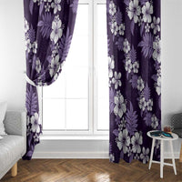 Hawaiian Hibiscus Tribal Floral Purple Window Curtain Polynesian Tapa Pattern LT01 - Polynesian Pride