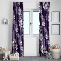 Hawaiian Hibiscus Tribal Floral Purple Window Curtain Polynesian Tapa Pattern LT01 - Polynesian Pride