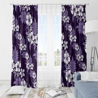 Hawaiian Hibiscus Tribal Floral Purple Window Curtain Polynesian Tapa Pattern LT01 - Polynesian Pride