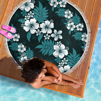 Hawaiian Hibiscus Tribal Floral Teal Beach Blanket Polynesian Tapa Pattern LT01 - Polynesian Pride