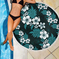 Hawaiian Hibiscus Tribal Floral Teal Beach Blanket Polynesian Tapa Pattern LT01 - Polynesian Pride