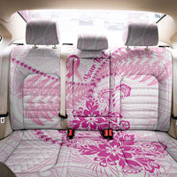 Personalised New Zealand Pink Fern Breast Cancer Back Car Seat Cover Polynesian Pattern LT01 - Polynesian Pride