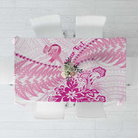 Personalised New Zealand Pink Fern Breast Cancer Tablecloth Polynesian Pattern LT01 Pink - Polynesian Pride