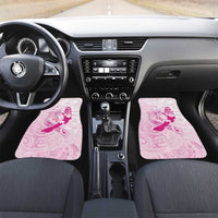 Personalised Aotearoa Breast Cancer Car Mats New Zealand Maori Pattern LT01 Set 2pcs - Front Pink - Polynesian Pride