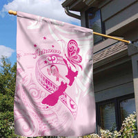 Personalised Aotearoa Breast Cancer Garden Flag New Zealand Maori Pattern LT01 - Polynesian Pride