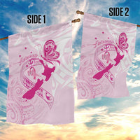 Personalised Aotearoa Breast Cancer Garden Flag New Zealand Maori Pattern LT01 - Polynesian Pride