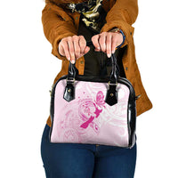 Personalised Aotearoa Breast Cancer Shoulder Handbag New Zealand Maori Pattern LT01 One Size Pink - Polynesian Pride