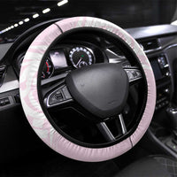 Aotearoa Breast Cancer Steering Wheel Cover New Zealand Maori Pattern LT01 Universal Fit Pink - Polynesian Pride