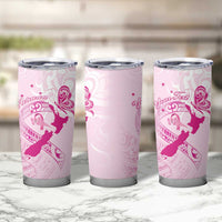 Personalised Aotearoa Breast Cancer Tumbler Cup Maori Pattern LT01 - Polynesian Pride