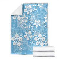 Fiji Tapa Pattern Blanket Plumeria Floral LT01 - Polynesian Pride