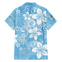 Fiji Tapa Pattern Family Matching Puletasi and Hawaiian Shirt Plumeria Floral LT01 - Polynesian Pride