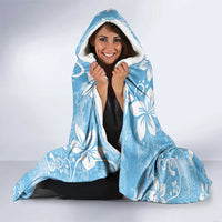 Fiji Tapa Pattern Hooded Blanket Plumeria Floral LT01 - Polynesian Pride