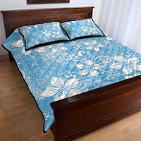 Fiji Tapa Pattern Quilt Bed Set Plumeria Floral LT01 - Polynesian Pride